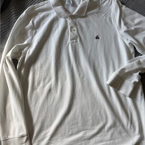 Brooks Brothers White Long Sleeve Polo Shirt